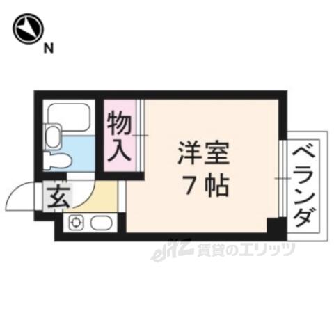 パティオOKAMOTO(1K/4階)の間取り写真