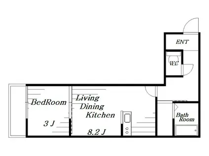 VASAPARK蘇我(1LDK/1階)の間取り写真