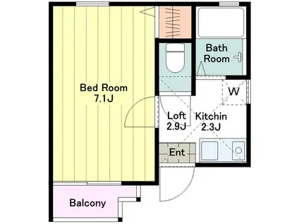 フェリーチェ26(1SK/2階)の間取り写真