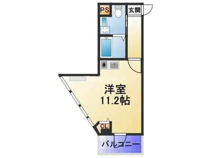 グラート梅田(ワンルーム/3階)の間取り写真