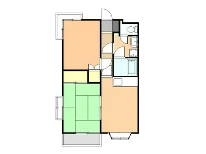 サンステージユキ(2DK/2階)の間取り写真