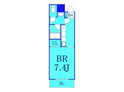 グレース川崎III(1K/4階)の間取り写真