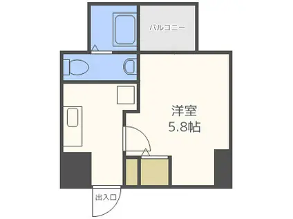 SERENITE本町REFLET(1K/15階)の間取り写真