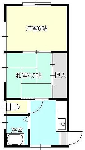 シティハイツ(2K/1階)の間取り写真