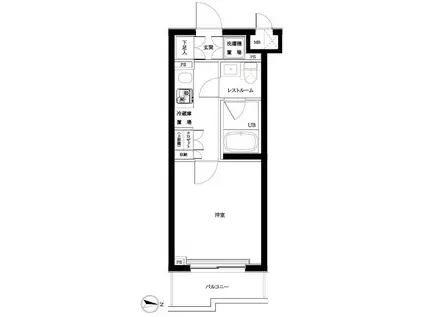 ルーブル武蔵新城弐番館(1K/5階)の間取り写真