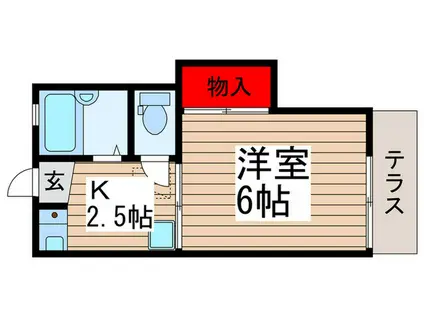 イクヘルス青葉(1K/1階)の間取り写真