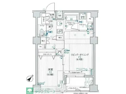 日神デュオステージ押上(1LDK/3階)の間取り写真