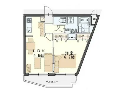 フローレンス(1LDK/2階)の間取り写真