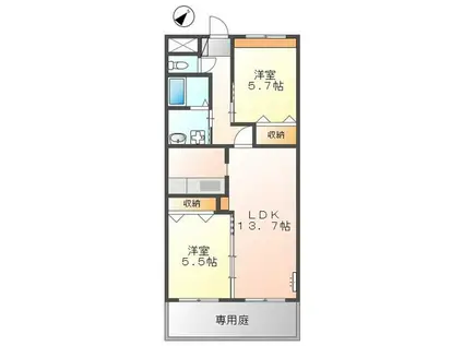 アーバンライフ11(2LDK/1階)の間取り写真