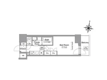 コンフォリア南品川(1K/16階)の間取り写真