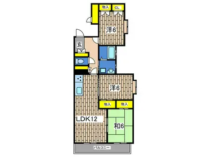 ガーデンテラス永田台(3LDK/2階)の間取り写真