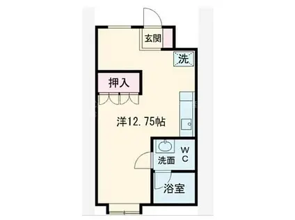 TINO CITTA E(ワンルーム/2階)の間取り写真