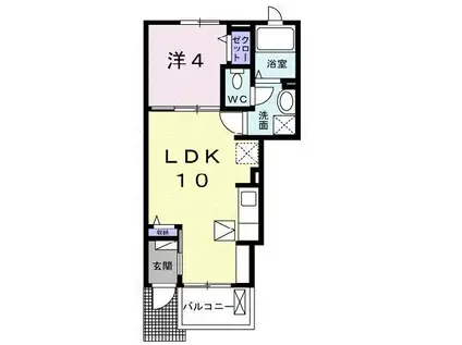サン・ハイム桜II(1LDK/1階)の間取り写真