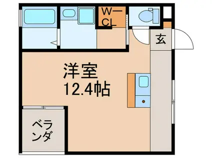 UNE BRISE 仁川(ワンルーム/2階)の間取り写真