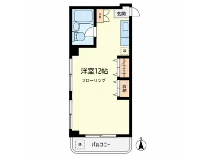 松岡マンション(ワンルーム/2階)の間取り写真
