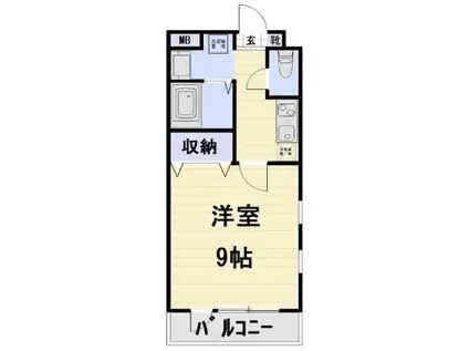 アースヒルズ(1K/1階)の間取り写真