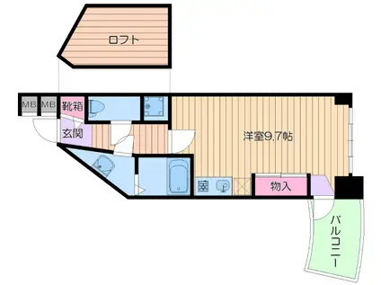 フォレステージュ江坂垂水町(ワンルーム/11階)の間取り写真