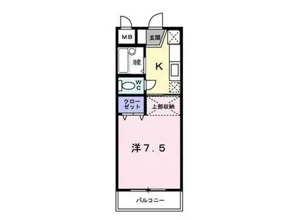 シャルマン外堀(1K/3階)の間取り写真