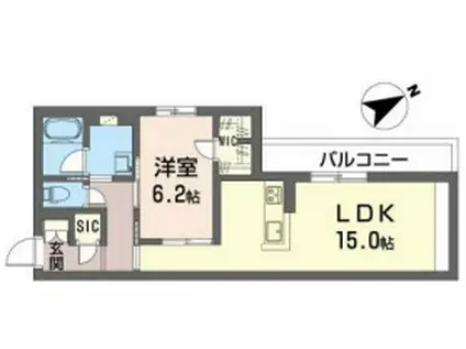 グランフィールド(1LDK/2階)の間取り写真