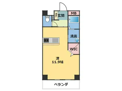 CASA CARINO(ワンルーム/2階)の間取り写真