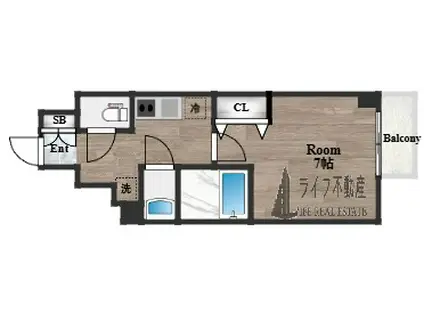 リヴェント森ノ宮(1K/9階)の間取り写真