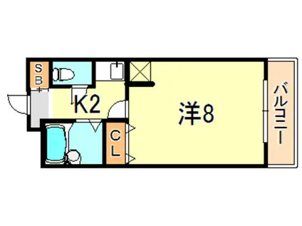 エスポワール大津和(1K/5階)の間取り写真