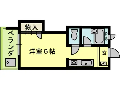 ペリジー(1K/3階)の間取り写真