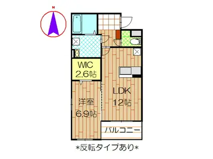 フォレストコート(1LDK/3階)の間取り写真