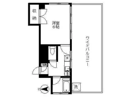 メゾンシンプソン(1K/4階)の間取り写真