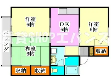 エミネンス夏見台(3DK/1階)の間取り写真