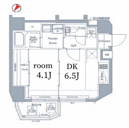 LOG初台(1DK/6階)の間取り写真