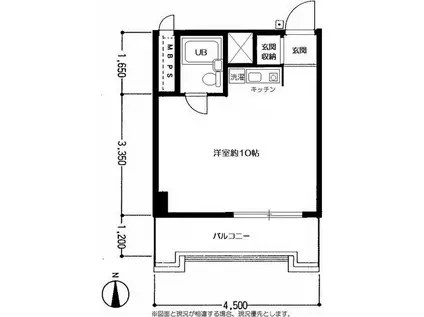 チサンマンション桜通久屋(ワンルーム/3階)の間取り写真