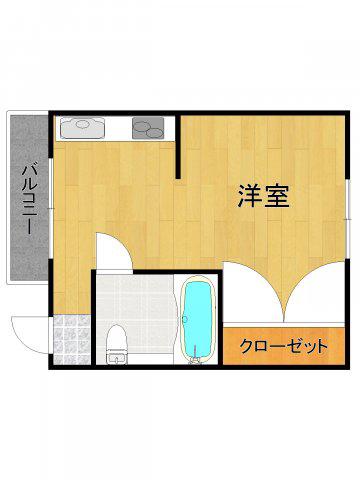 ラフォーレ塚口(1DK/3階)の間取り写真