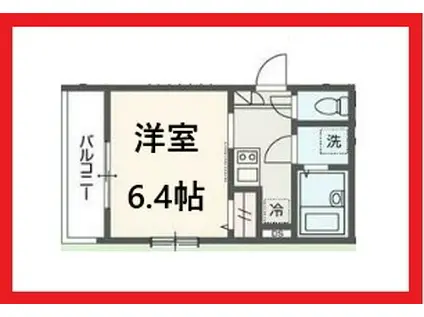 メルディア梅島V(1K/2階)の間取り写真