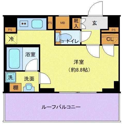 クレヴィスタ板橋ときわ台(1K/7階)の間取り写真