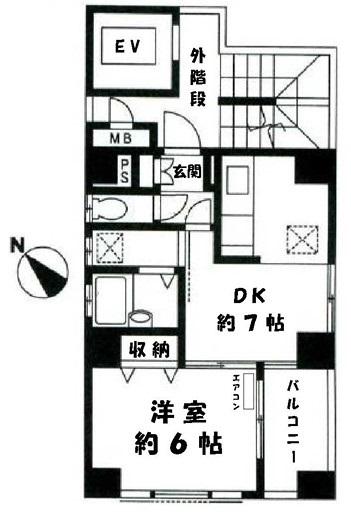 THE NAKAYA(1DK/2階)の間取り写真