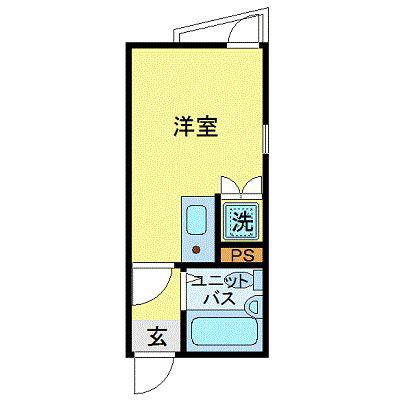 ゼネラルハイツ北千住(ワンルーム/2階)の間取り写真