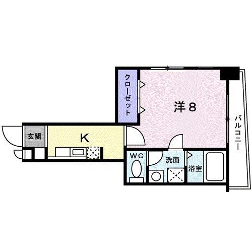 フォルシュ加治屋(1K/3階)の間取り写真