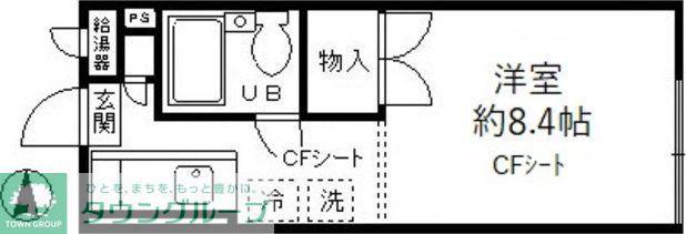 リヴェール本町(ワンルーム/2階)の間取り写真
