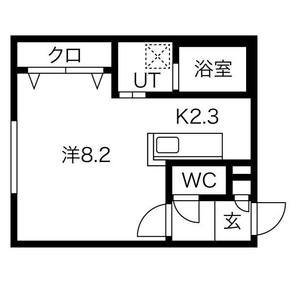 BLANC NOIR N9(1K/3階)の間取り写真