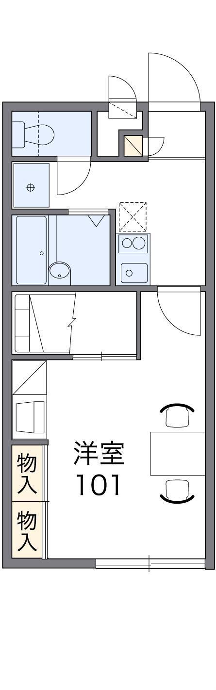 レオパレス千尋(1K/1階)の間取り写真