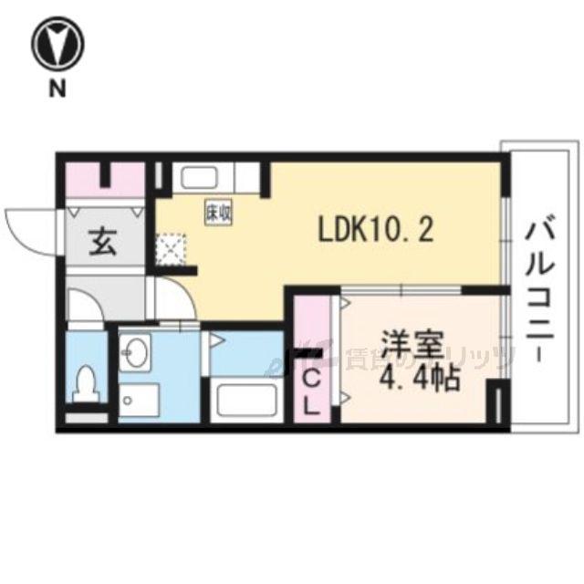 NEO‐I(1LDK/1階)の間取り写真