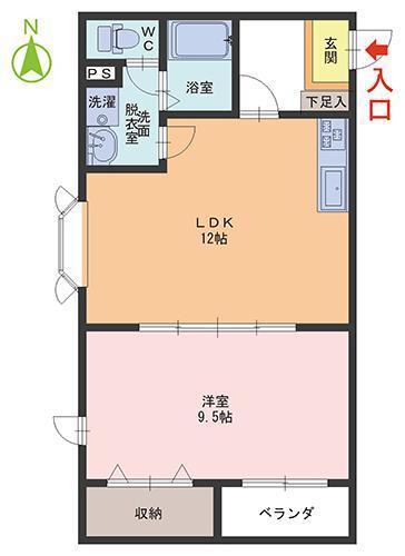 サニープラザII(1LDK/2階)の間取り写真