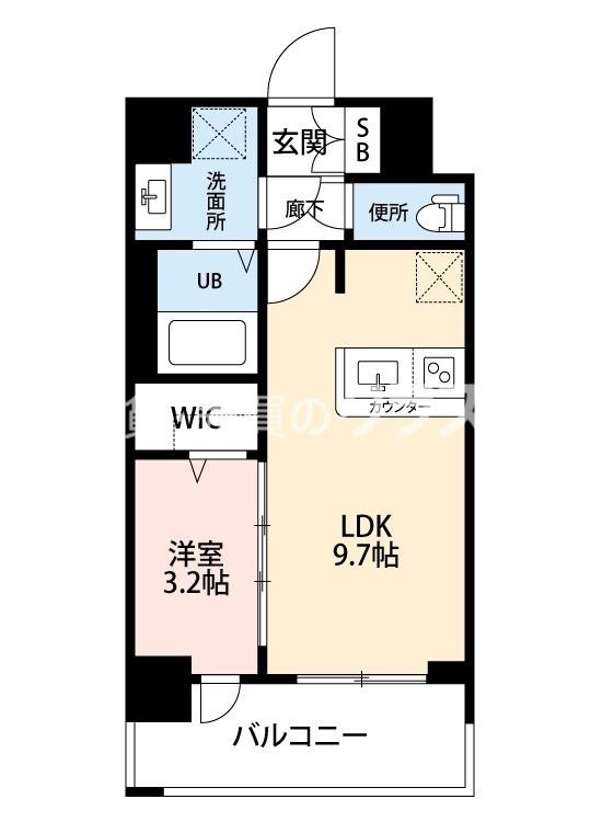 ミラージュパレス大阪ドームPROSPER(1LDK/7階)の間取り写真