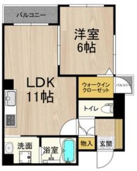 M.HILLS西本町(1LDK/10階)の間取り写真