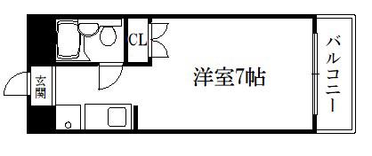 MIBUL30(ワンルーム/3階)の間取り写真