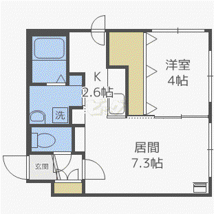TIRAMIS H14(1LDK/3階)の間取り写真