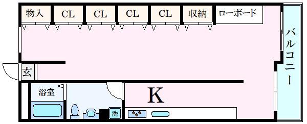プレステージ姫路西飾磨(ワンルーム/3階)の間取り写真
