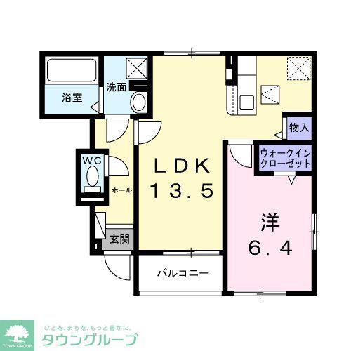 ユーステス鎌倉(1LDK/1階)の間取り写真