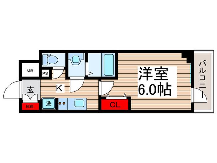 アーバンパーク南行徳レジデンス(1K/1階)の間取り写真